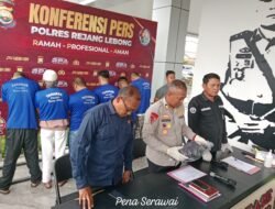 Polres Rejang Lebong Amankan Enam Pelaku Kasus Curas dan Curat di Beberapa Lokasi