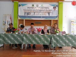 Pemdes Karang Jaya dan Puskesmas Sumber Urip Bersinergi Tekan Angka Stunting