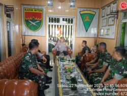 Silaturahmi Bernuansa Komando: Wakapolda Bengkulu dan Danyonif 144 Perkuat Barisan TNI–Polri