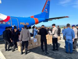 2,5 Ton Logistik dan RON Bantuan Mabes Polri untuk Aceh Tiba di Bandara SIM