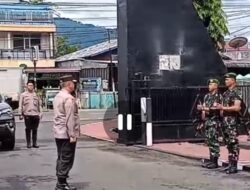 Harmoni Dua Seragam: Kedatangan Wakapolda Bengkulu Disambut Istimewa di Gerbang Batalyon 144/Jaya Yuda