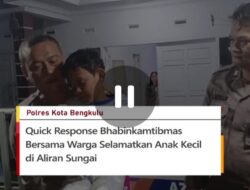 Respon Cepat Bhabinkamtibmas Aiptu Rozi Arifin dan Patroli Polsek Selebar Selamatkan Anak Disabilitas di Sungai Pancur Mas