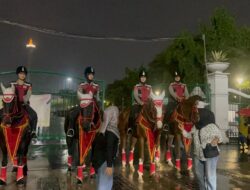 Polisi Berkuda Polsatwa Patroli di Monas, Warga Antusias hingga Foto Bareng