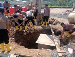 Polres Padang Pariaman Gencarkan Pembangunan Sumur Cincin di Hunian Sementara Warga Anduriang