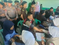 Satuan Samapta Polres Rejang Lebong Ikuti Donor Darah di Makodim 0409 Curup dalam Rangka HUT ke-80 Kartika Chandra Kirana Persit