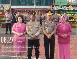 Kapolres Rejang Lebong Pimpin Korps Laporan Kenaikan Pangkat Pengabdian Kompol Mansyur Daud Manalu