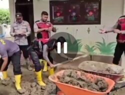 Polres Pidie Jaya Bersama Warga Gotong Royong Percepat Pemulihan Pascabanjir