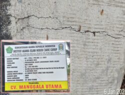 kualitas dan mutu Peningkatan Jalan Lingkungan(Bahu Jalan) IAIN Curup Dipertayakan