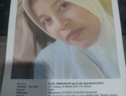 Laporan Orang Hilang, Mahasiswi Asal Rejang Lebong Diduga Pergi dari Kontrakan di Kota Bengkulu