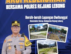 Polres Rejang Lebong Tunjukkan Polri Presisi Lewat Aksi Kebersihan Lingkungan