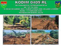 Hari Kedua TMMD Ke-127, Komitmen TNI Bangun Desa Seguring Kian Terlihat