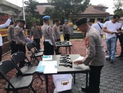 Kapolres Rejang Lebong Pimpin Langsung Pemeriksaan Senpi Anggota, Izin Kedaluwarsa Langsung Diamankan
