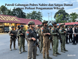 Patroli Gabungan Polres Nabire dan Satgas Damai Cartenz Perkuat Pengamanan Wilayah