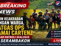 Jalin Keakraban dengan Warga, Satgas Ops Damai Cartenz Gelar Patroli Dialogis di Serambakon