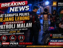 Sat Samapta Polres Rejang Lebong Intensifkan Patroli Malam, Pemuda dan Pelajar Air Meles Dihimbau Jauhi 3C dan Kenakalan Remaja