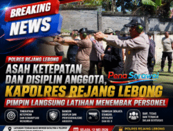 Asah Ketepatan dan Disiplin Anggota, Kapolres Rejang Lebong Pimpin Langsung Latihan Menembak Personel