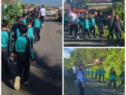 Bangun Kebersamaan dan Hidup Sehat, SD Negeri 79 Rejang Lebong Rutin Gelar Jalan Santai Bersama