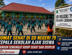 Jumat Sehat di SD Negeri 79 Rejang Lebong, Kepala Sekolah Ajak Siswa Bangun Semangat Hidup Sehat dan Disiplin