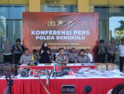 Konferensi Pers Kasus 3C, Polda Bengkulu Ungkap Ratusan Kasus Curat, Curas, dan Curanmor