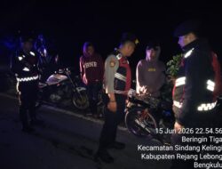 Demi Keamanan Warga, Sat Samapta Polres Rejang Lebong Patroli Intensif hingga Dini Hari