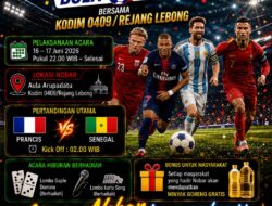 Kodim 0409 Rejang Lebong Gelar Nobar Piala Dunia 2026, Warga Diajak Saksikan Prancis vs Senegal Sambil Ikut Lomba dan Dapat Minyak Goreng Gratis