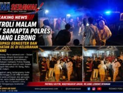 Patroli Malam Sat Samapta Polres Rejang Lebong Antisipasi Gengster dan Kejahatan 3C di Kelurahan Air Bang