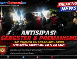 Antisipasi Gengster dan Premanisme, Sat Samapta Polres Rejang Lebong Gencarkan Patroli Malam di Air Bang