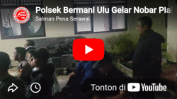 Polsek Bermani Ulu Gelar Nobar Piala Dunia 2026 Bersama Warga, Semarakkan HUT Bhayangkara ke-80