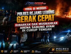 Viral di Medsos, Polres Rejang Lebong Gerak Cepat Bubarkan dan Musnahkan Arena Sabung Ayam di Curup Tengah