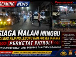 Siaga Malam Minggu, Polres Rejang Lebong dan Polsek Jajaran Perketat Patroli untuk Cegah Balap Liar, Tawuran, dan Kejahatan Jalanan
