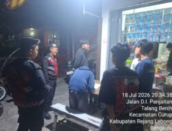 Patroli Malam Sat Samapta Polres Rejang Lebong Sisir Talang Benih, Antisipasi Premanisme dan Kejahatan 3C