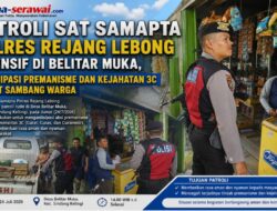 Patroli Sat Samapta Polres Rejang Lebong Intensif di Belitar Muka, Antisipasi Premanisme dan Kejahatan 3C Lewat Sambang Warga