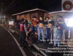 Patroli Malam Polres Rejang Lebong Sisir Kelurahan Sambe Baru, Antisipasi Gangster dan Kejahatan 3C