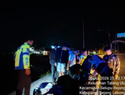 Patroli Malam Sat Samapta Polres Rejang Lebong Sisir Talang Ulu, Antisipasi Premanisme, Gangster dan Kejahatan 3C