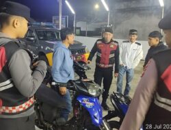 Patroli Malam Sat Samapta Polres Rejang Lebong Sisir Talang Ulu, Antisipasi Gangster dan Kejahatan 3C Demi Jaga Kamtibmas