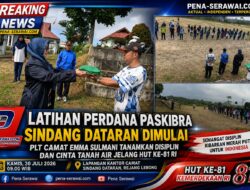 Latihan Perdana Paskibra Sindang Dataran Dimulai, Plt Camat Emma Sulmani Tanamkan Disiplin dan Cinta Tanah Air Jelang HUT ke-81 RI