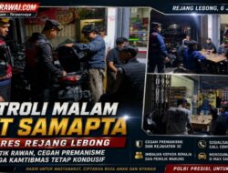 Patroli Malam Sat Samapta Polres Rejang Lebong Sasar Titik Rawan, Cegah Premanisme dan Jaga Kamtibmas Tetap Kondusif