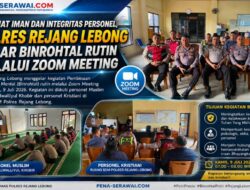 Perkuat Iman dan Integritas Personel, Polres Rejang Lebong Gelar Binrohtal Rutin Melalui Zoom Meeting