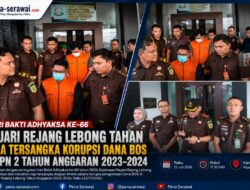 Hari Bakti Adhyaksa ke-66, Kejari Rejang Lebong Tahan Tiga Tersangka Korupsi Dana BOS SMPN 2 Tahun Anggaran 2023–2024
