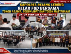 Kapolres Rejang Lebong Gelar FGD Bersama Tokoh Agama, Tokoh Adat dan Tokoh Masyarakat untuk Perkuat Kamtibmas