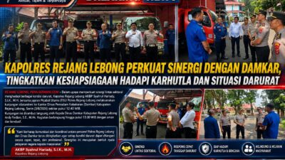 Kapolres Rejang Lebong Perkuat Sinergi dengan Damkar, Tingkatkan Kesiapsiagaan Hadapi Karhutla dan Situasi Darurat