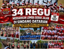 Semarak HUT ke-81 RI, 34 Regu Meriahkan Lomba Gerak Jalan di Sindang Dataran, Juara Terbaik Wakili Kecamatan ke Tingkat Kabupaten