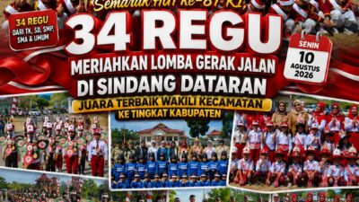 Semarak HUT ke-81 RI, 34 Regu Meriahkan Lomba Gerak Jalan di Sindang Dataran, Juara Terbaik Wakili Kecamatan ke Tingkat Kabupaten
