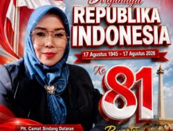Pemcam Sindang Dataran Sampaikan Ucapan Dirgahayu ke-81 RI, Ajak Masyarakat Perkuat Persatuan Menuju Indonesia Maju