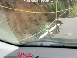 Nyaris Putus! Badan Jalan Lubuk Alai–Lawang Agung Tergerus Hampir Separuh, Keselamatan Pengendara Terancam