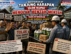 MASYARAKAT  TANJUNG HARAPAN ULOK KUPAI MENOLAK MENTAH-MENTAH TENG SEMPROT DAN RACUN YANG DI BAGIKAN PT.ALNO SUMINDO ASTATE SEBAGAI BANTUAN DALAM PROGRAM FPKM