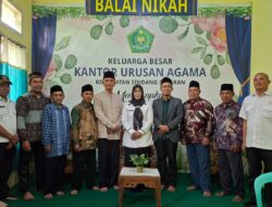 Pisah Sambut Kepala KUA Sindang Dataran, Plt Camat Emma: Terima Kasih Pak Yukran, Selamat Datang Pak Yusman