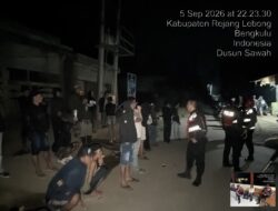 Patroli Malam Sat Samapta Polres Rejang Lebong Sasar Sejumlah Wilayah, Antisipasi 3C dan Gangster