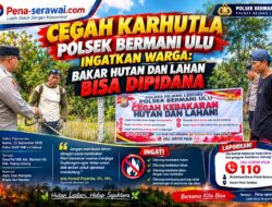 Cegah Karhutla, Polsek Bermani Ulu Ingatkan Warga: Bakar Hutan dan Lahan Bisa Dipidana