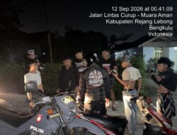 Diduga Hendak Tawuran, 9 Remaja Kelompok Motor Diamankan Patroli Sat Samapta dan Opsnal Sat Reskrim Polres Rejang Lebong